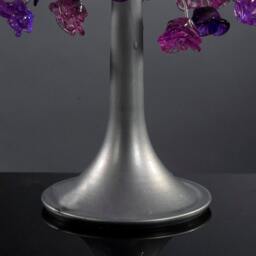 Purple Table Lamp, Bedside Table Lamp With Purple Flowers, Beautiful As A Wedding Present - thumbnail 2