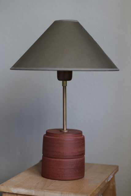 Terracotta Pottery Table Lamp Minimalist Ceramic Lighting - image 1