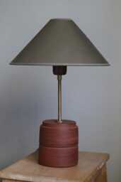 Terracotta Pottery Table Lamp Minimalist Ceramic Lighting