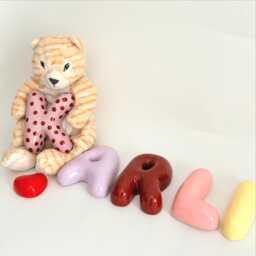 Handmade Ceramic Letters-Ceramic Bubble Letters - Personalized Colorful Letter