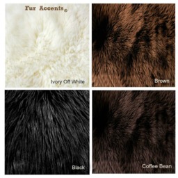 Plush Faux Fur Area Rug - Buffalo Hide Pelt Shape, Handmade Usa - thumbnail 4