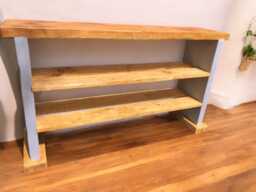 Handmade Solid Rustic Painted Bench/storage Shoe