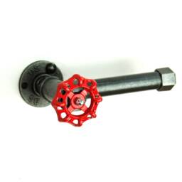 Toilet Paper Dispenser Model 1 - Large Industrial Style Steering Wheel Made Of Plumbing Fittings - thumbnail 4