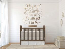 Audrey Hepburn Quote Wall Decal - Happy Girls Vinyl Art - thumbnail 1
