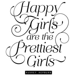 Audrey Hepburn Quote Wall Decal - Happy Girls Vinyl Art - thumbnail 3