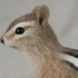 Made To Order Needle Felted Chipmunk Custom Needle Felted Animal Sculpture - thumbnail 2