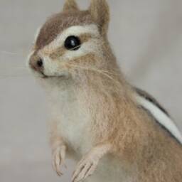Made To Order Needle Felted Chipmunk Custom Needle Felted Animal Sculpture - thumbnail 3