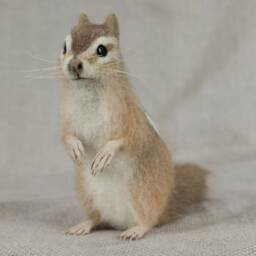 Made To Order Needle Felted Chipmunk Custom Needle Felted Animal Sculpture - thumbnail 4