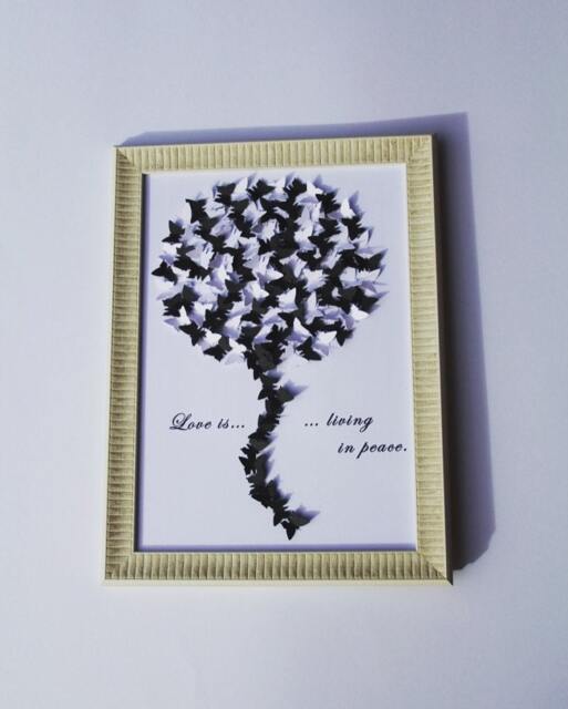 3D Butterflies Painting/ Fantasy Balloon Art/Balloon Art, /Black & White Art/Love Is.../ - image 1