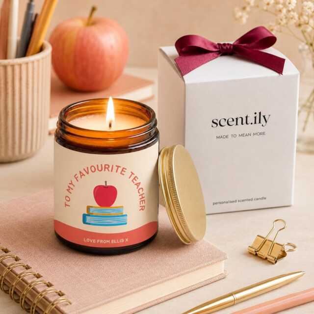 Favourite Teacher Candle Gift, Thank You Present, End Of School Year Gift For Teacher, Tutor Or Teaching Assistant - image 1