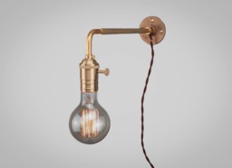 Vintage Industrial Wall Mount Light - Solid Brass Sconce Machine Age Trouble Lamp