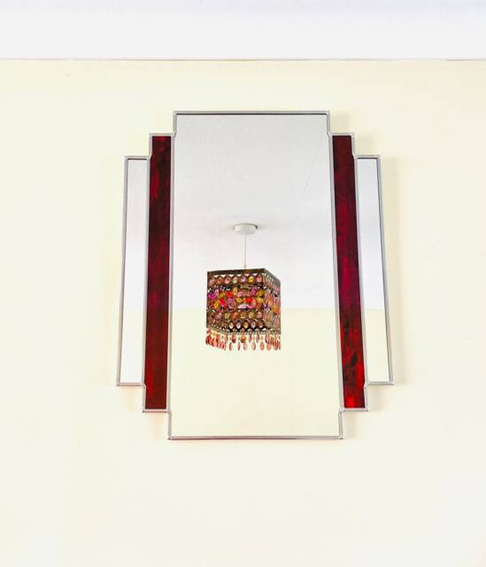 Art Deco Mirror Autumn Red - image 1