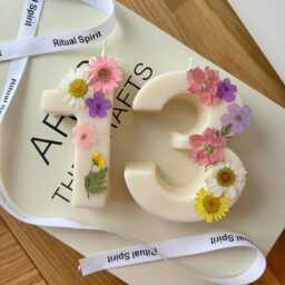 Personalised Birthday Numbers - Soy Wax Candles Cake Topper 1st Custom 1, 2, 3, 4, 5, 6, 7, 8, 9 Handmade - thumbnail 2