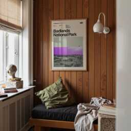 Badlands National Park Poster, Mid-Century Modern Travel Art Print - thumbnail 3