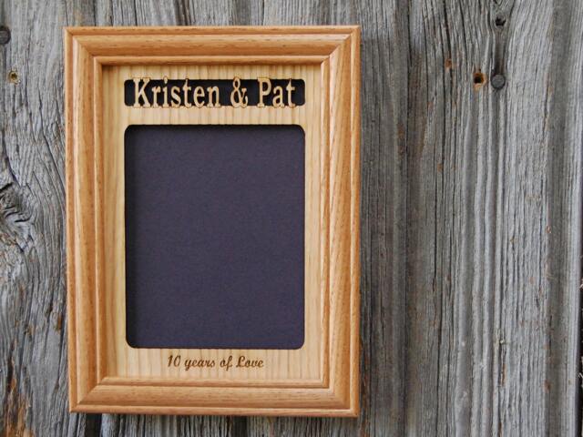 Years Of Love Anniversary Picture Frame - 5x7 Holds 3x5 Photo Valentine's Day Gift, Personalized - image 1