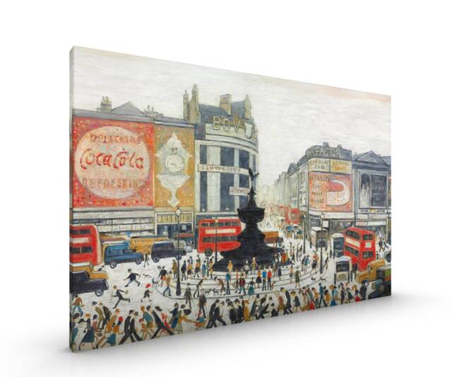 Piccadilly Circus London L S Lowry Canvas Or Poster Print Glossy in Various Sizes - image 1