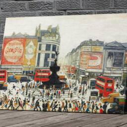Piccadilly Circus London L S Lowry Canvas Or Poster Print Glossy in Various Sizes - thumbnail 2