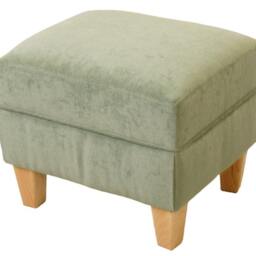 Chenille Velvet Oxford Footstool 40cm Tall, Choice Of Feet, British Made - thumbnail 2