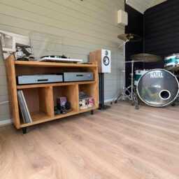 The Revolution - Rustic Pine Vinyl Record & Turntable Storage Unit - thumbnail 4