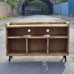 The Revolution - Rustic Pine Vinyl Record & Turntable Storage Unit - thumbnail 2