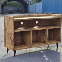 The Revolution - Rustic Pine Vinyl Record & Turntable Storage Unit - thumbnail 3