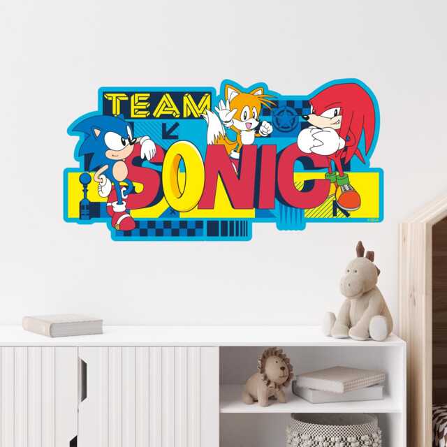 Sonic The Hedgehog Wall Sticker - Team Art - image 1