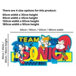 Sonic The Hedgehog Wall Sticker - Team Art - thumbnail 3