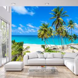 Tropical Palms Beach Ocean Wallpaper Mural Art Print Photomural Wall Decor Easy-Install Removable Peel & Stick High Quality Washable Vlies - thumbnail 3