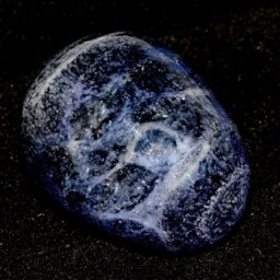 Glow in The Dark Cobalt Blue Blacklight Egg - Handblown Glass - thumbnail 2