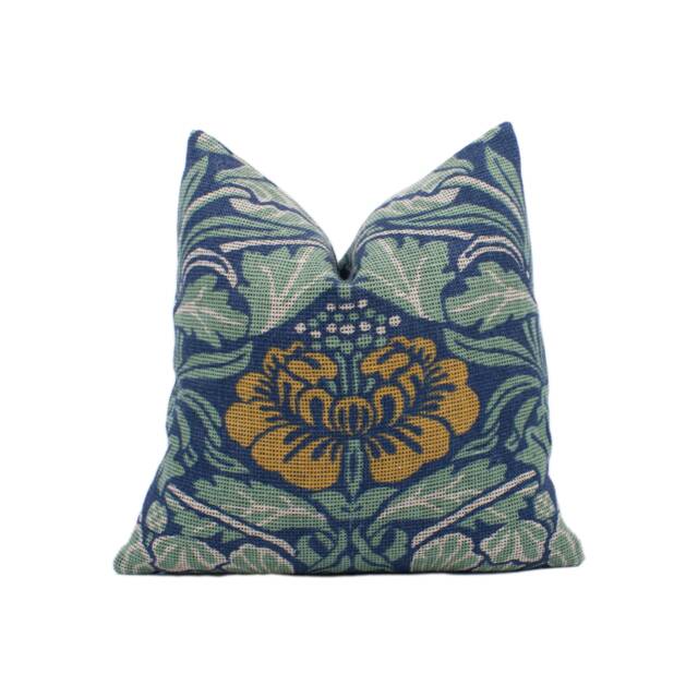 William Morris - Tulip & Rose Indigo/Slate Cushion Cover Throw Pillow Designer Home Decor - image 1
