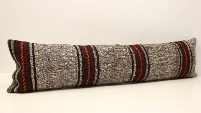Handmade King Size Kilim Lumbar Pillow Cover, 12x48 - image 1