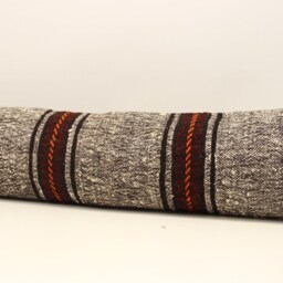 Handmade King Size Kilim Lumbar Pillow Cover, 12x48 - thumbnail 3