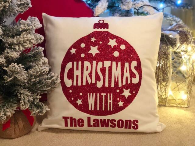 Personalised Family Christmas Cushion Cover - image 1