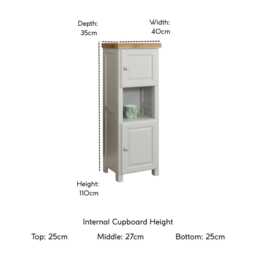 Painted Slim Storage Cabinet Hallway, Bathroom Cabinet, Assembled - thumbnail 2