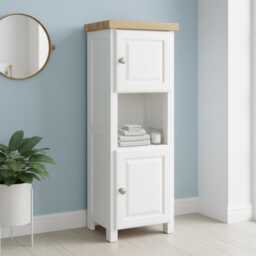 Painted Slim Storage Cabinet Hallway, Bathroom Cabinet, Assembled - thumbnail 4