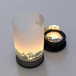 Athens Shadow Play Candle - Greek Souvenir Gift Box
