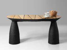 Sculptural Oak Bench - Brutalist & Wabi-Sabi Minimalist Seating For Luxury Interiors - thumbnail 1