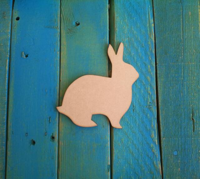 "Unfinished, Wooden, Rabbit, Diy Craft, Unpainted For Wall Decor, Wreath, Room, Avaiable From 1"" To 42" - image 1