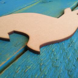 "Unfinished, Wooden, Rabbit, Diy Craft, Unpainted For Wall Decor, Wreath, Room, Avaiable From 1"" To 42" - thumbnail 2