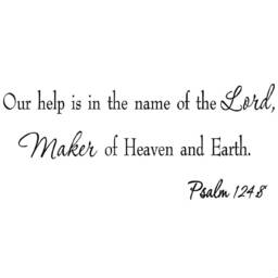 Vwaq Our Help Is in The Name Of Lord Psalm 1248 Wall Decal - thumbnail 2