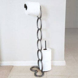 Horseshoe & Railroad-Spike Toilet Paper Holder - The Heritage Forge - thumbnail 4