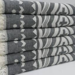"Double Face Towel, Ultra Soft Towel, Aztec Towel, Black Towel, Cotton Towel, Turkish Towel, 40""x70" - thumbnail 3