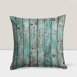 Rose Turquoise Floral Pillow Case, Farmhouse Decoration Cushion Cover, Summer Throw Pillow, Stylish Living Room Decor, Vibrant Design - thumbnail 3
