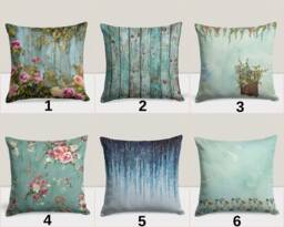 Rose Turquoise Floral Pillow Case, Farmhouse Decoration Cushion Cover, Summer Throw Pillow, Stylish Living Room Decor, Vibrant Design