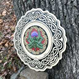 Scottish Thistle - Cast Paper Kevin Dyer Celtic Emblem Of Scotland Scotch Clansman Highland Aesthetic Wall Decor Hanging Purple Flower - thumbnail 3
