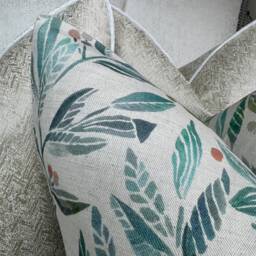 Pomegranate Cushion Cover Voyage Fabric Botanical Design Double Sided Handmade in UK Countryside Pillow - thumbnail 4