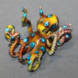 "Octopus Bronze Sculpture ""Oliver Octopus" - thumbnail 2