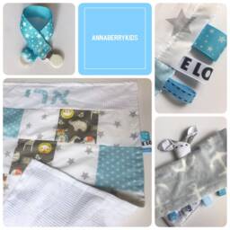 Passover Baby Gift, Personalized Blanket, Personalized Hebrew, Hebrew Name, Name Bris Minky Blanket - thumbnail 2