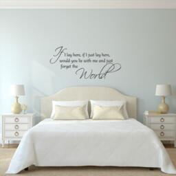 If I Lay Here, If Just Would You Lie With Me & Forget The World. Vinyl Wall Decal - thumbnail 2