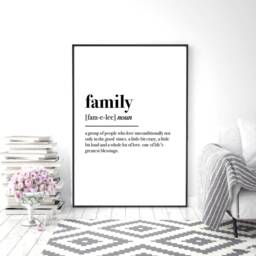 Home Prints - Wall Art Family Print Definition Decor Bedroom Love - thumbnail 2